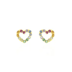 Histoire d'Or Boucles D'oreilles Or Jaune Ernesta C艙ur Oxydes Clearance
