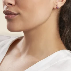 Histoire d'Or Boucles D'oreilles Or Jaune Clothilde Amethystes Oxydes or jaune amethyste violette Sale