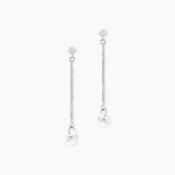 Histoire d'Or Boucles D'oreilles Pendantes Regane De Zirconium or blanc oxyde