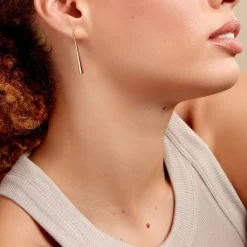 Histoire d'Or Boucles D'oreilles Pendantes Graham Plaqué Or Jaune New