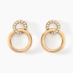 Histoire d'Or Boucles D'oreilles Pendantes Essia Plaqué Or Jaune Oxyde De Zirconium