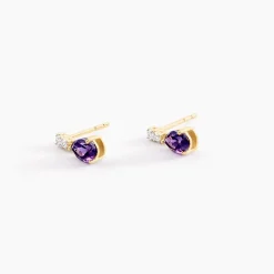 Histoire d'Or Boucles D'oreilles Pendantes Zuleika Or Jaune Améthyste Oxyde De Zirconium Online