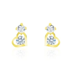 Histoire d'Or Boucles D'oreilles Pendantes Ludyvine Or Jaune Oxyde De Zirconium Hot