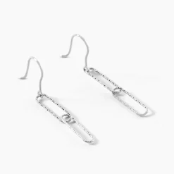 Histoire d'Or Boucles D'oreilles Pendantes Chiarina Argent Blanc Hot
