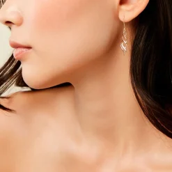 Histoire d'Or Boucles D'Oreilles Pendantes Suresh Or Jaune Oxyde De Zirconium