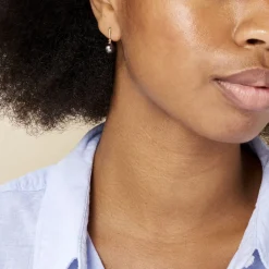 Histoire d'Or Boucles D'oreilles Pendantes Semi-baroque Or Jaune Perle De Tahiti Sale