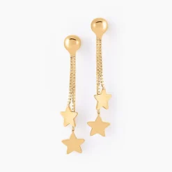 Histoire d'Or Boucles D'oreilles Pendantes Alphonsine Etoile Or Jaune