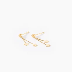 Histoire d'Or Boucles D'oreilles Pendantes Alphonsine Etoile Or Jaune