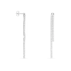 Histoire d'Or Boucles D'oreilles Pendantes Louanne Argent Blanc Oxyde De Zirconium Hot