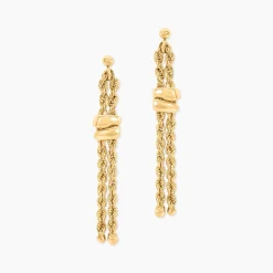 Histoire d'Or Boucles D'Oreilles Pendantes Jerry Or Jaune New