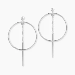 Histoire d'Or Boucles D'oreilles Pendantes Enissa Argent Blanc Clearance