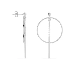 Histoire d'Or Boucles D'oreilles Pendantes Enissa Argent Blanc Clearance