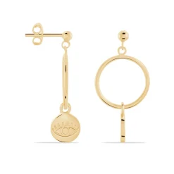 Histoire d'Or Boucles D'oreilles Pendantes Maguette Plaqué Or Jaune Sale