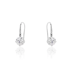 Histoire d'Or Boucles D'oreilles Pendantes Or Blanc Aedhan Oxydes Online