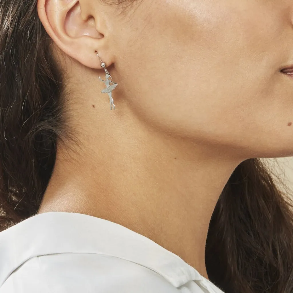Histoire d'Or Boucles D'oreilles Pendantes Ritej Argent Blanc Hot