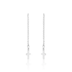 Histoire d'Or Boucles D'oreilles Pendantes Gaiana Argent Blanc Online