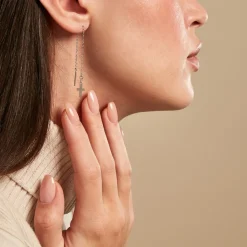 Histoire d'Or Boucles D'oreilles Pendantes Gaiana Argent Blanc Online