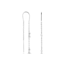 Histoire d'Or Boucles D'oreilles Pendantes Garsha Argent Blanc Oxyde De Zirconium Online