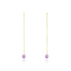 Histoire d'Or Boucles D'oreilles Pendantes Les Audacieuses Or Jaune Améthyste or jaune améthyste violet Best