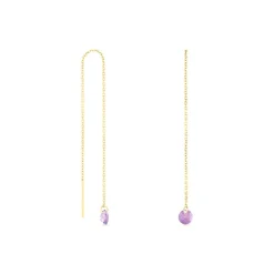 Histoire d'Or Boucles D'oreilles Pendantes Les Audacieuses Or Jaune Améthyste or jaune améthyste violet Best