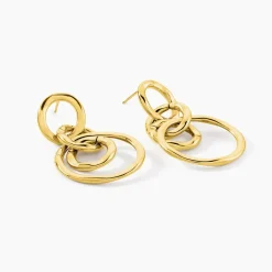 Histoire d'Or Boucles D'oreilles Pendantes Judie Acier Jaune Outlet