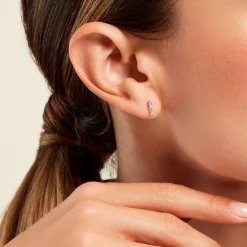 Histoire d'Or Boucles D'oreilles Pendantes Elorine Argent Blanc Oxyde De Zirconium argent blanc oxyde bleu Hot