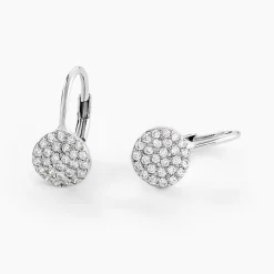 Histoire d'Or Boucles D'oreilles Pendantes Fantine Argent Blanc Oxyde De Zirconium New