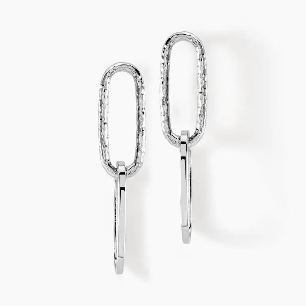 Histoire d'Or Boucles D'oreilles Pendantes Cedrine Argent Blanc Hot