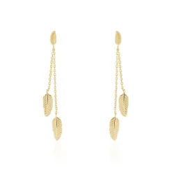 Histoire d'Or Boucles D'oreilles Pendantes Plaqué Or Jaune Libby Discount