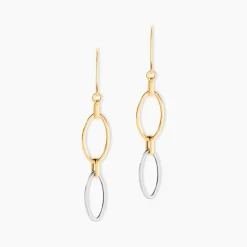 Histoire d'Or Boucles D'oreilles Pendantes Lucia Or Bicolore Best