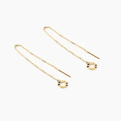 Histoire d'Or Boucles D'oreilles Pendantes Eclats Solaires Or Jaune Hot
