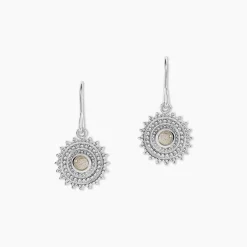 Histoire d'Or Boucles D'oreilles Pendantes Nyoko Argent Blanc Labradorite