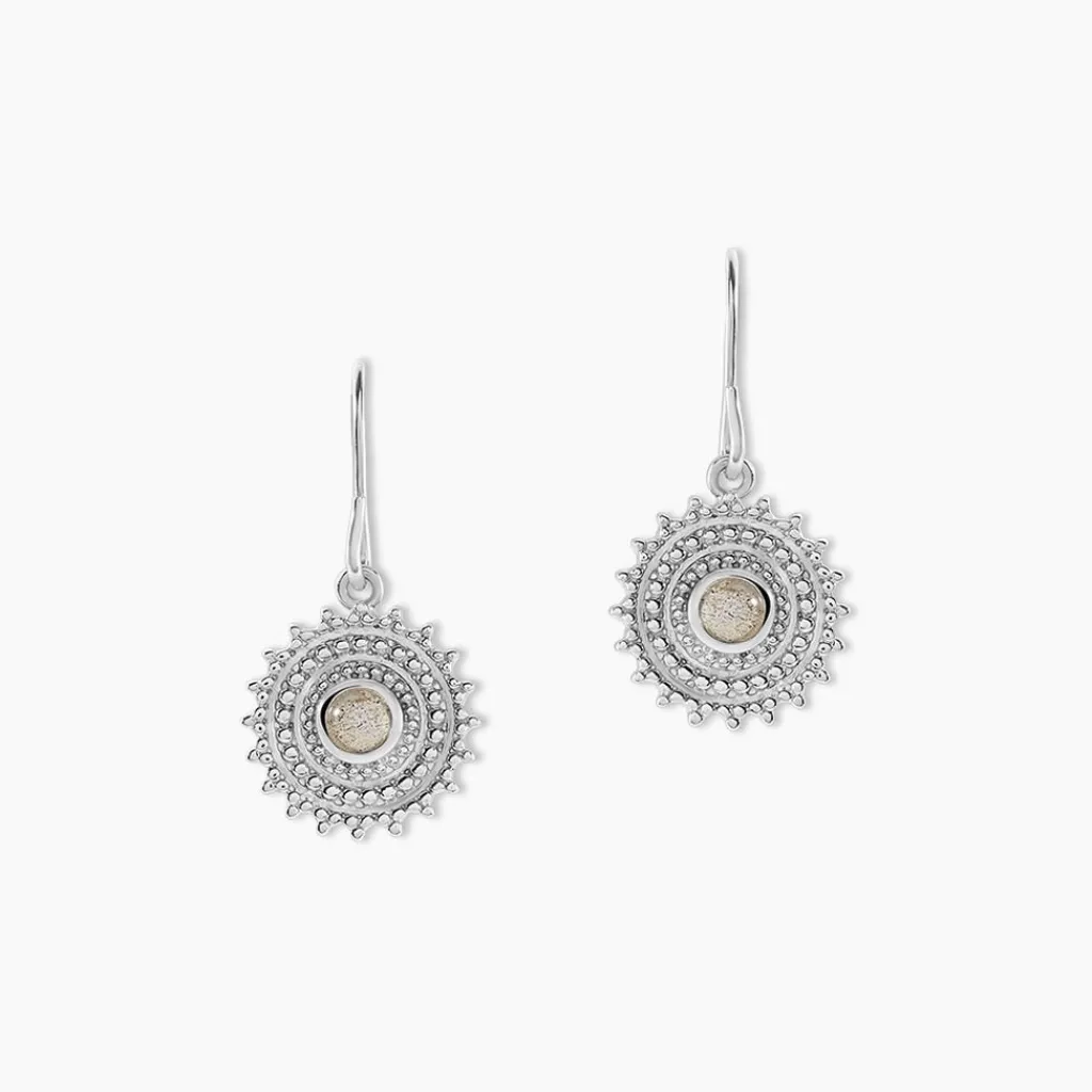 Histoire d'Or Boucles D'oreilles Pendantes Nyoko Argent Blanc Labradorite