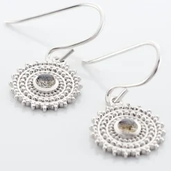 Histoire d'Or Boucles D'oreilles Pendantes Nyoko Argent Blanc Labradorite