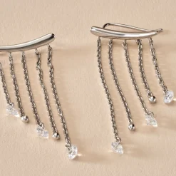 Histoire d'Or Boucles D'oreilles Pendantes Cainan Argent Blanc Oxyde De Zirconium Online