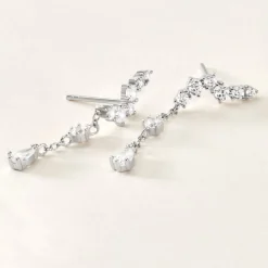 Histoire d'Or Boucles D'oreilles Pendantes Lir Argent Blanc Oxyde De Zirconium Online