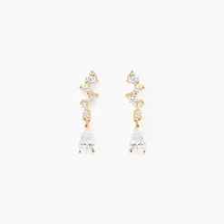 Histoire d'Or Boucles D'oreilles Pendantes Cegolene Or Jaune Oxyde De Zirconium Sale