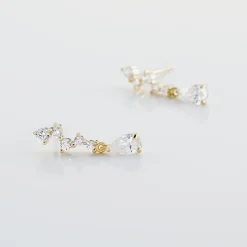 Histoire d'Or Boucles D'oreilles Pendantes Cegolene Or Jaune Oxyde De Zirconium Sale
