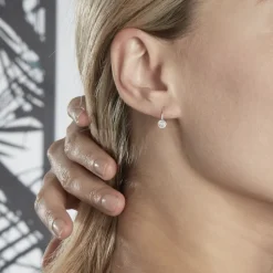 Histoire d'Or Boucles D'oreilles Pendantes Ursilla Or Blanc Diamants Best