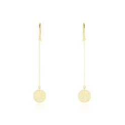 Histoire d'Or Boucles D'oreilles Pendantes Naïade Or Jaune Nacre New