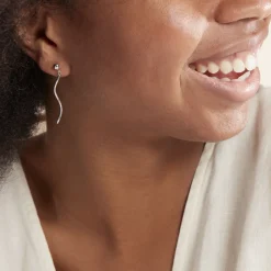 Histoire d'Or Boucles D'oreilles Pendantes Yaell Argent Blanc Discount