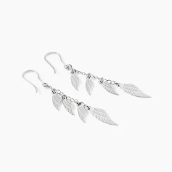 Histoire d'Or Boucles D'oreilles Pendantes Alli Argent Blanc