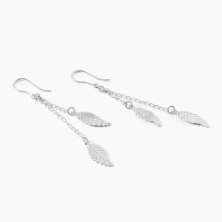 Histoire d'Or Boucles D'oreilles Pendantes Fabia Argent Blanc Best