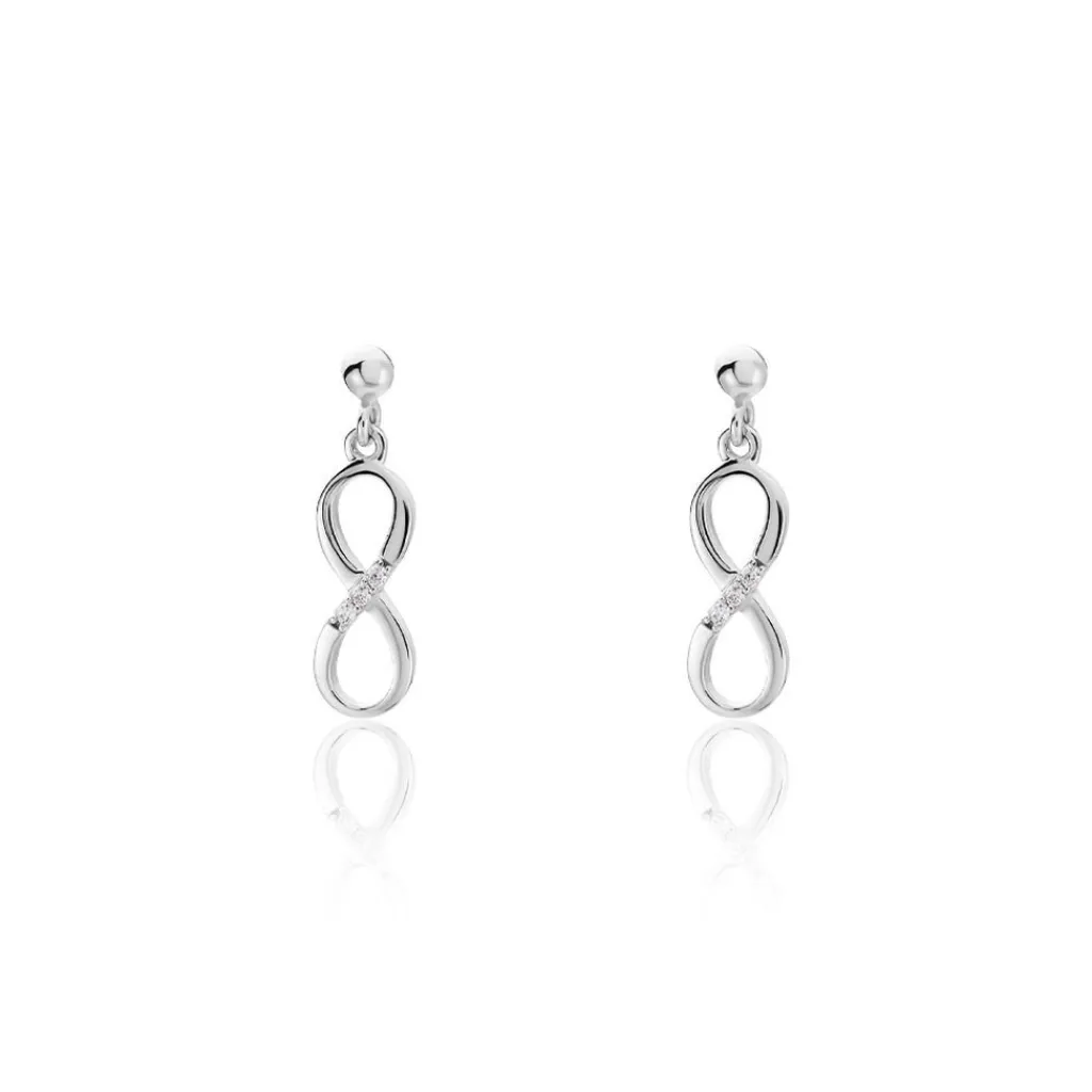 Histoire d'Or Boucles D'oreilles Pendantes Nohemi Argent Blanc Oxyde De Zirconium Clearance