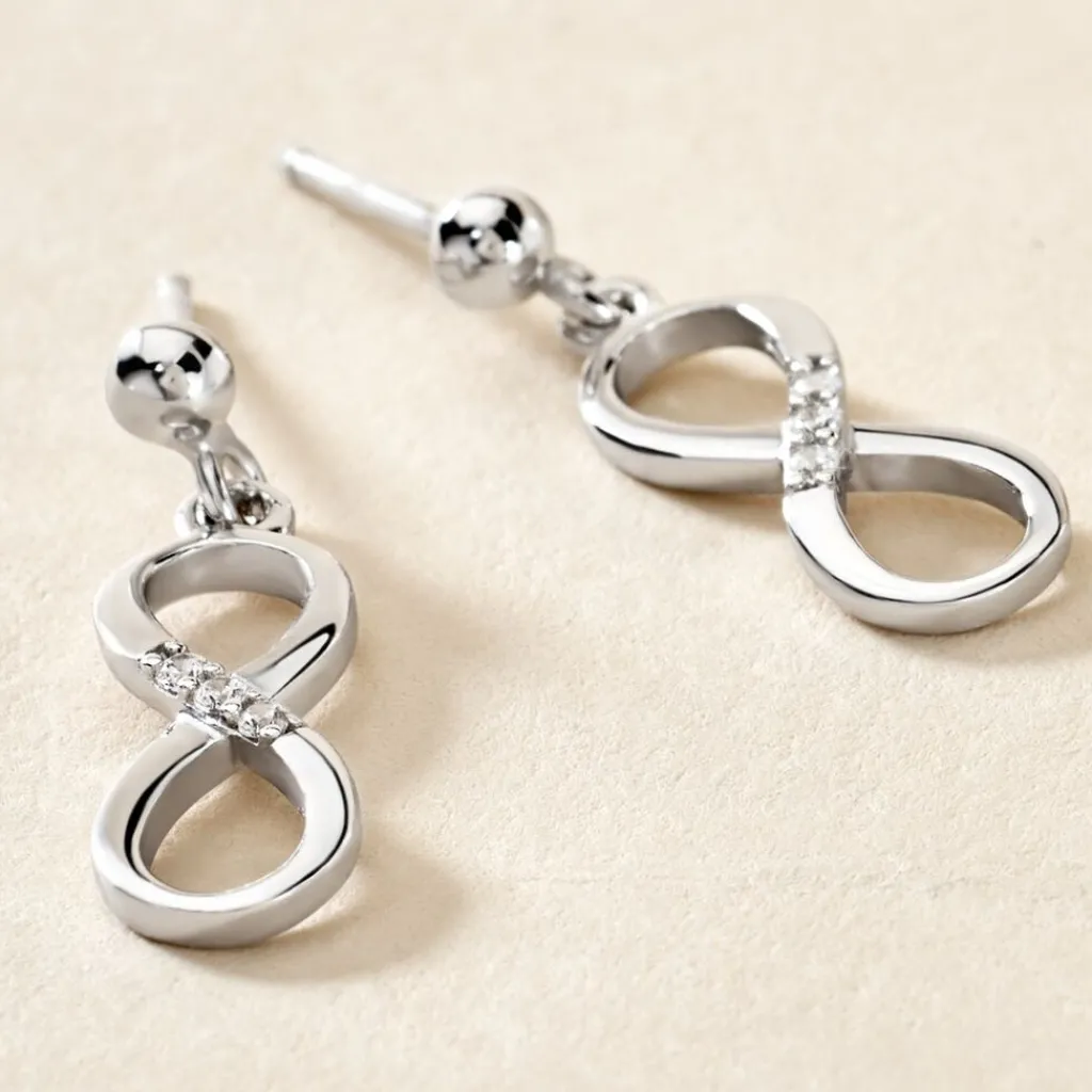 Histoire d'Or Boucles D'oreilles Pendantes Nohemi Argent Blanc Oxyde De Zirconium Clearance