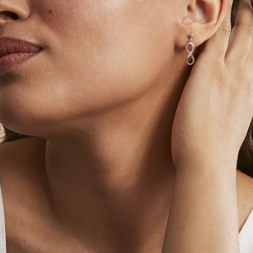 Histoire d'Or Boucles D'oreilles Pendantes Nohemi Argent Blanc Oxyde De Zirconium Clearance