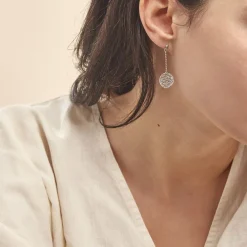 Histoire d'Or Boucles D'oreilles Pendantes Setti Argent Blanc Discount