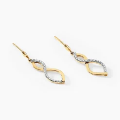 Histoire d'Or Boucles D'oreilles Pendantes Taimi Or Jaune Diamant Discount