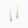 Histoire d'Or Boucles D'Oreilles Pendantes Usha Or Jaune Emeraude Online