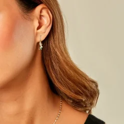 Histoire d'Or Boucles D'Oreilles Pendantes Usha Or Jaune Emeraude Online